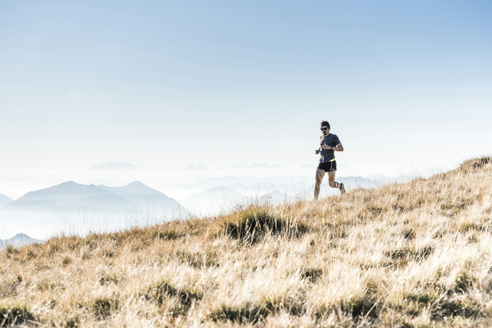 Runner finding their rhythm outdoors